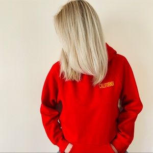Forever 21 red California oversized hoodie
